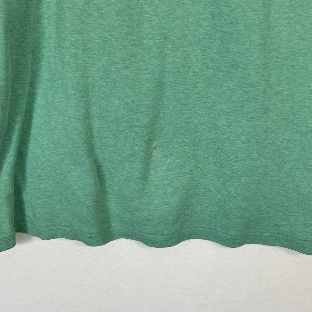 Polo Ralph Lauren Men's Large Polo Shirt Green Heather Cotton Custom Slim Fit